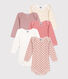 Babies' Floral Long-Sleeved Cotton Bodysuits - 5-Pack