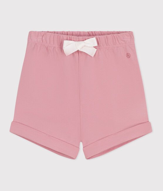 Babies' plain cotton shorts CHARME pink