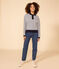Women's Breton Cotton Top MARSHMALLOW white/SMOKING blue