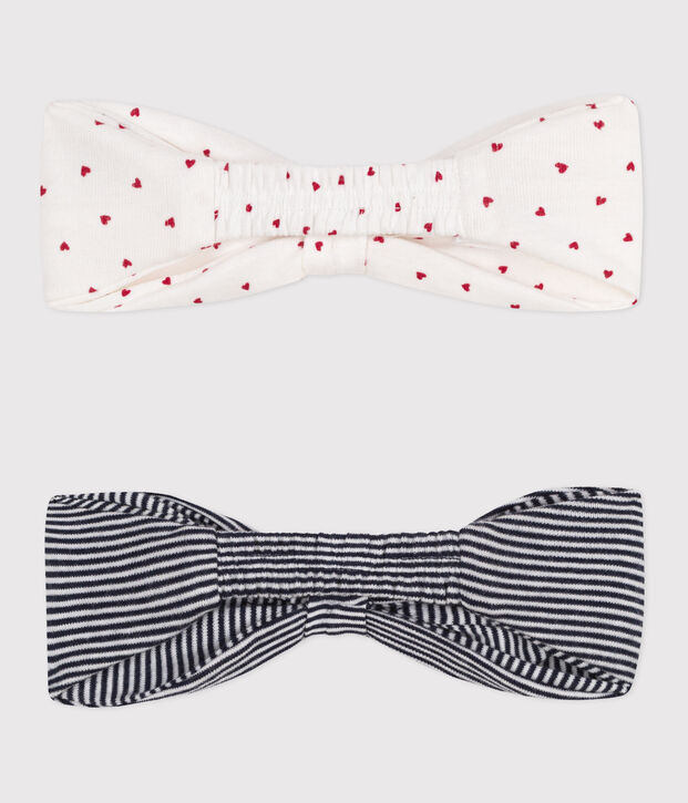 SET OF 2 ICONIC BABY COTTON HEADBANDS multicolor