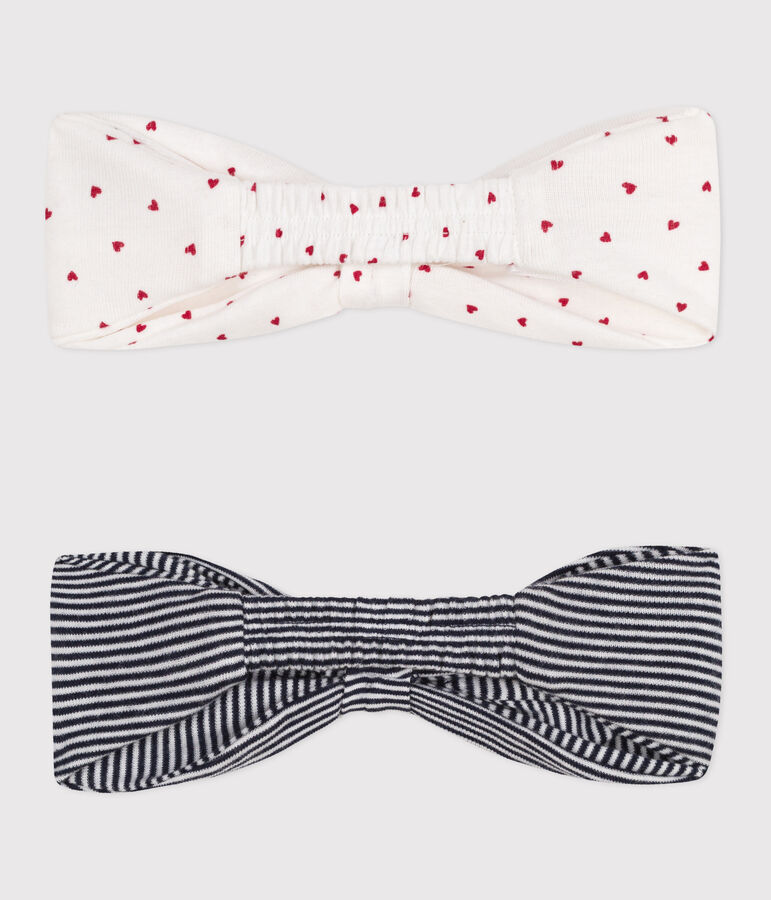 SET OF 2 ICONIC BABY COTTON HEADBANDS multicolor