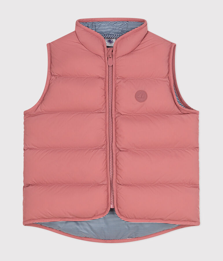 Children's Sleeveless Quilted Padded Jacket pink