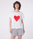 Women's short heart print cotton pyjamas