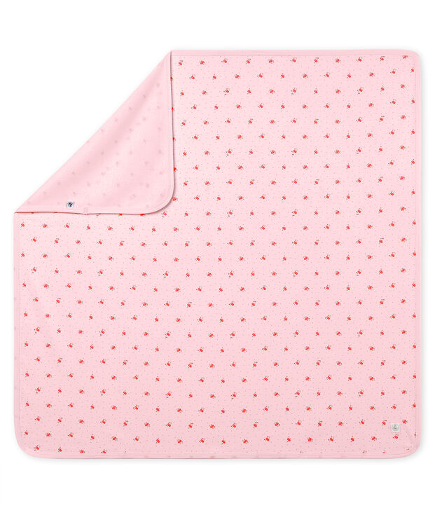 Unisex baby printed blanket pink/multicolor