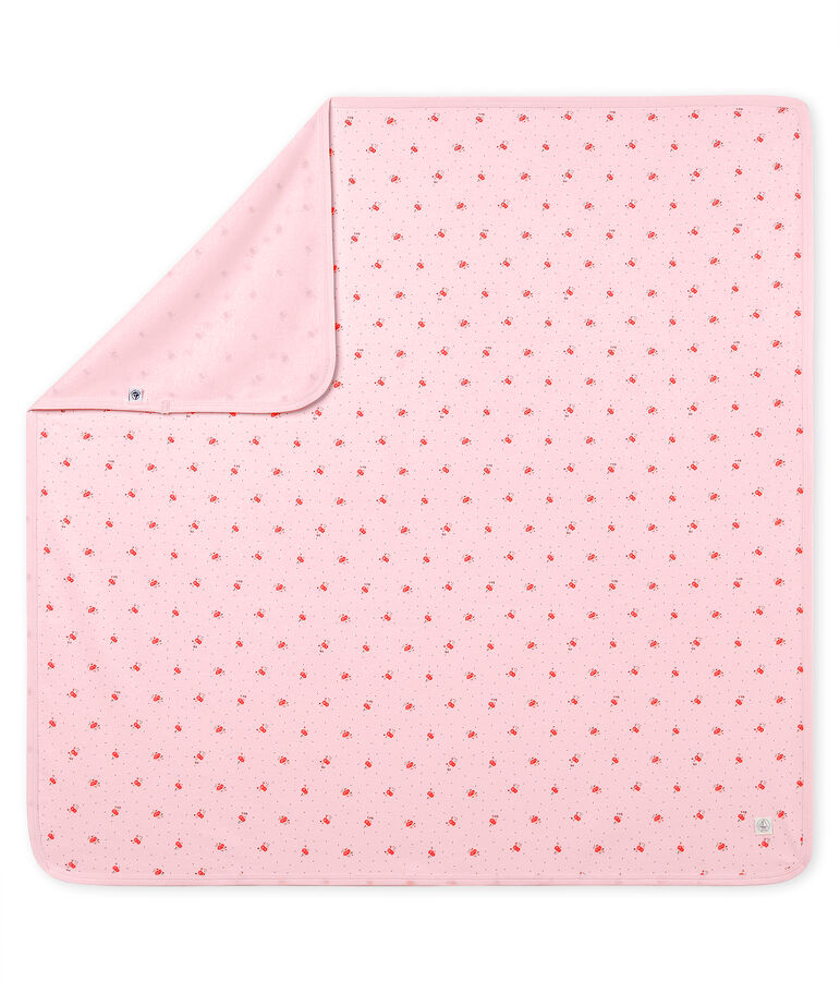 Unisex baby printed blanket pink/multicolor