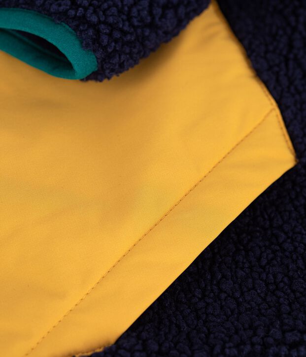 Children's jacket in plain colourblock sherpa SMOKING