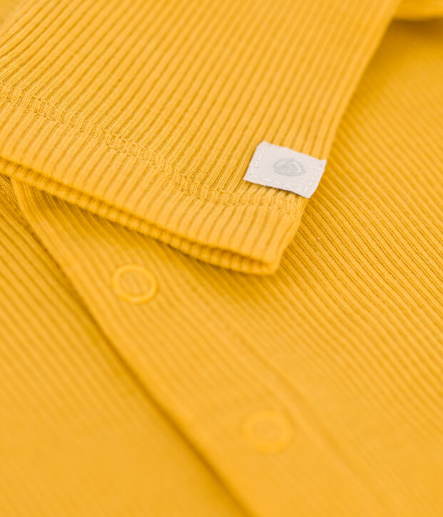 Babies' Cotton and Lyocell Cardigan yellow