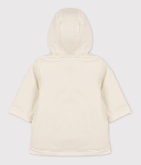 Babies' Quilted Recycled Warm Raincoat AVALANCHE Ecru