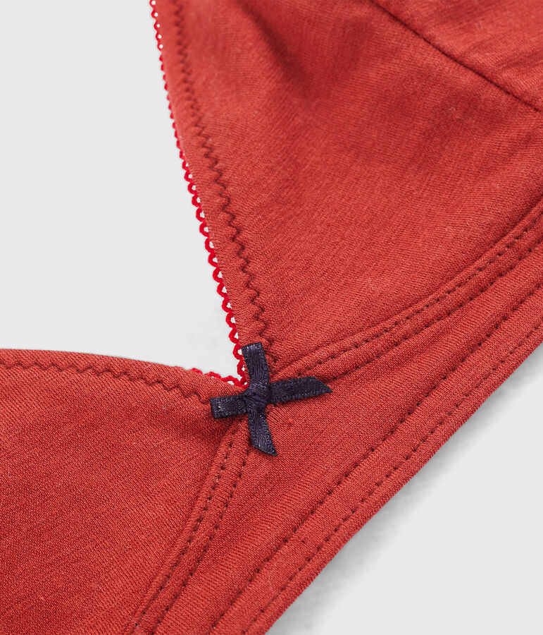 Women's extra fine jersey bra brown