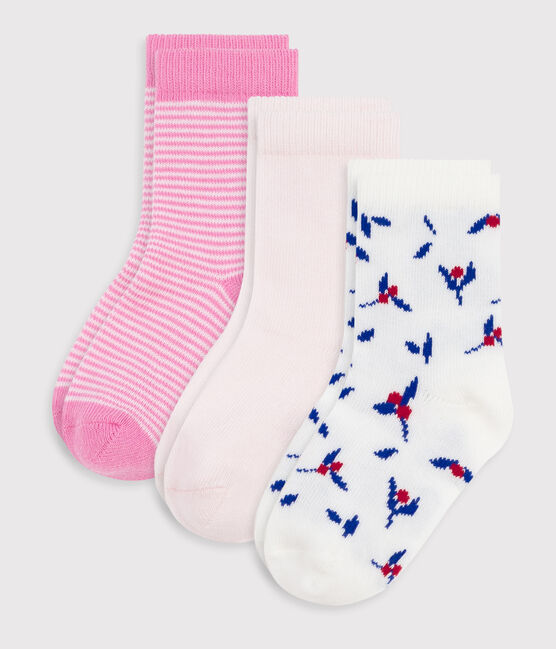 Babies' floral-print cotton socks - 3-Pack variante 1