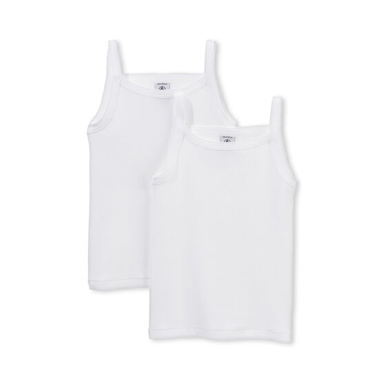 Girls' Strappy Tops - 2-Piece Set . white