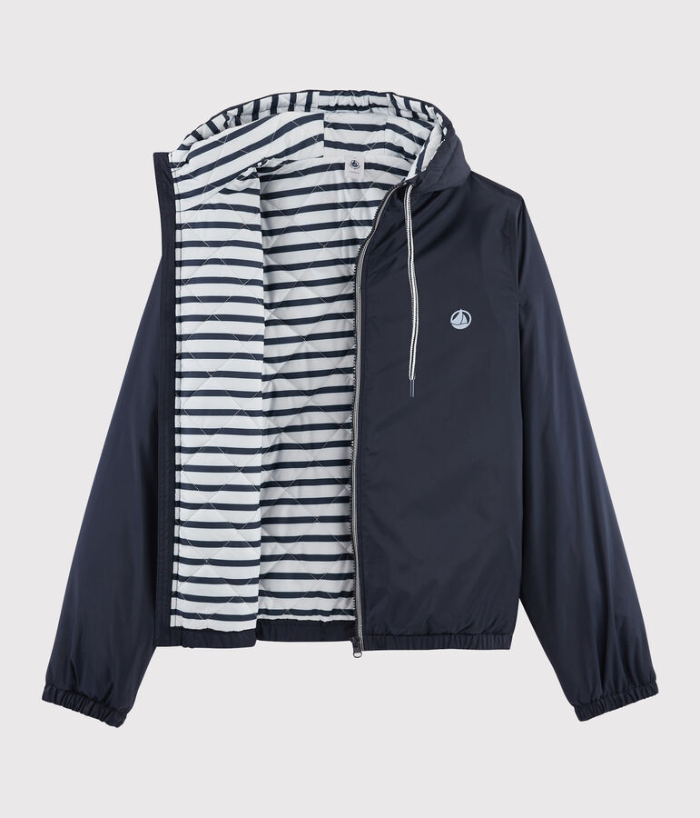 Women's warm windbreaker made from recycled materials SMOKING blue