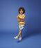 Boys' Short-Sleeved Jersey Polo Shirt TEHONI yellow/MARSHMALLOW white