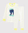 Boys' Tube Knit Pyjamas MARSHMALLOW white/GRIS grey