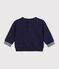 Babies' plain cotton sweatshirt with a badge SMOKING