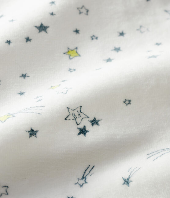 Babies' Velour Sleepsuit MARSHMALLOW white/MULTICO white