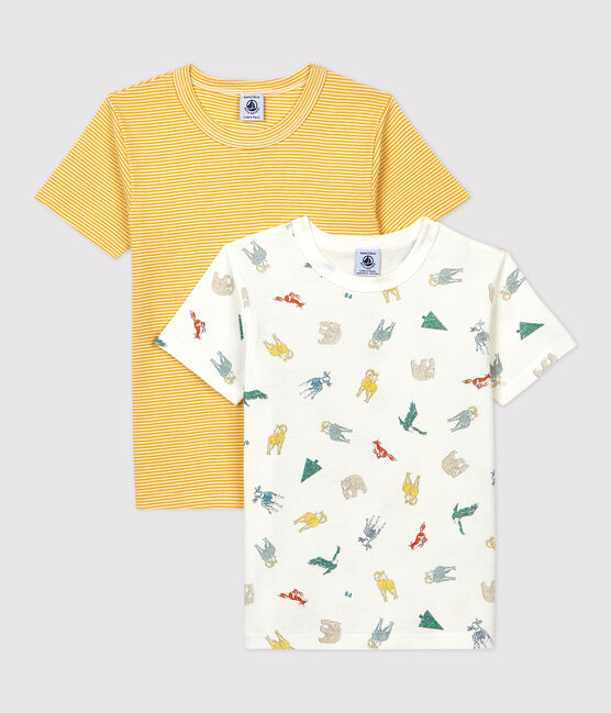 Boys' Mountain Sheep Print Short-Sleeved Organic Cotton T-Shirts - 2-Pack variante 1