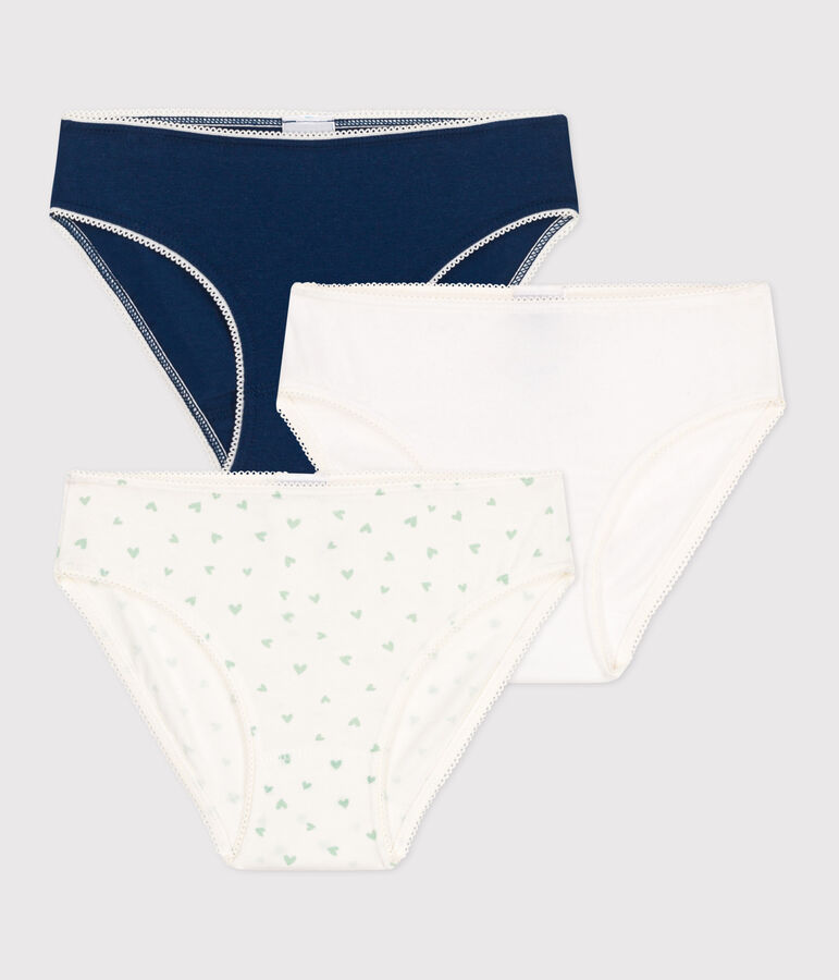 Children's heart-print cotton and elastane pants - 3-Pack variante 1