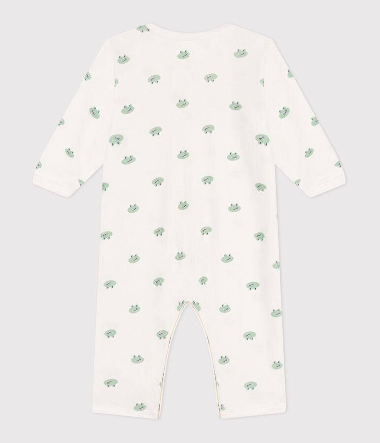 Babies' footless frog pattern cotton pyjamas white/multicolor