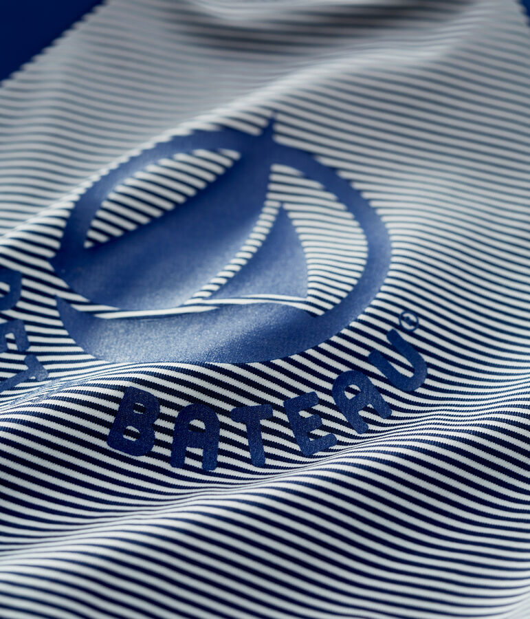 Babies' UV-Resistant Recycled Fabric Jumpsuit blue/white