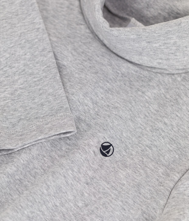 Unisex Children's Cotton Polo Neck grey