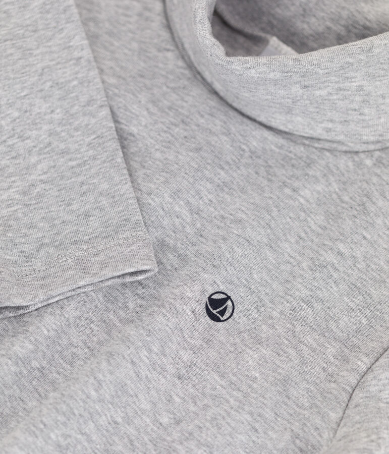 Unisex Children's Cotton Polo Neck FUMEE CHINE grey