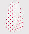 Babies' 1 TOG heart-patterned cotton sleeping bag MARSHMALLOW white/TERKUIT red