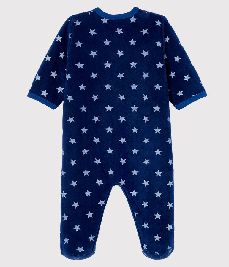 Babies' Starry Fleece Onesie blue/white