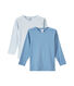 Set of 2 boys' plain long-sleeved t-shirts