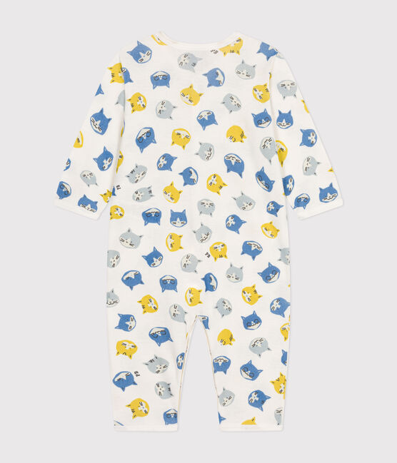 Babies' Footless Cotton Pyjamas MARSHMALLOW white/MULTICO white