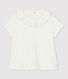 Baby Girls' Short-Sleeved Cotton Openwork Blouse