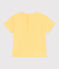 Babies' short-sleeved plain cotton T-shirt ORGE yellow