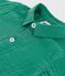 Babies' short-sleeved plain cotton/linen shirt green