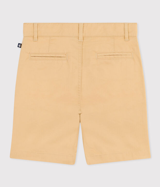 Boys' Cotton Canvas Bermuda Shorts beige