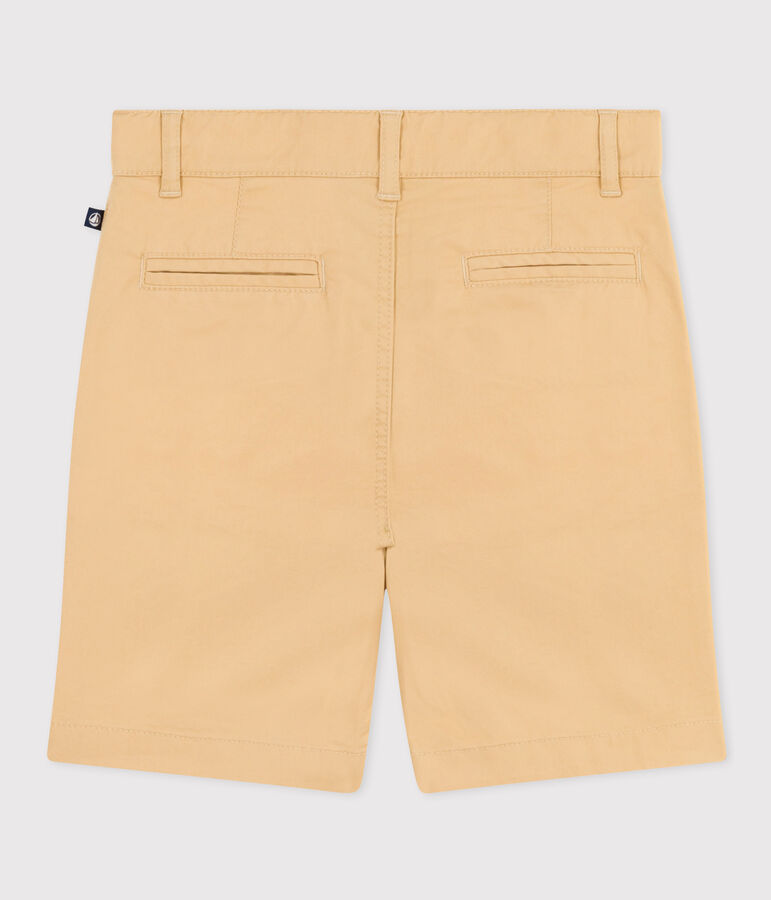 Boys' Cotton Canvas Bermuda Shorts FACILE beige