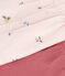 Newborn babies' two-piece cotton set with a ruffled blouse FLEUR pink/MULTICO white