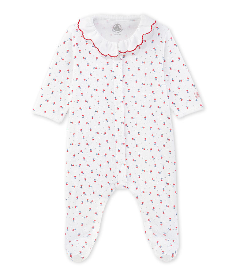 Baby girls' printed pyjamas white/red/multicolor