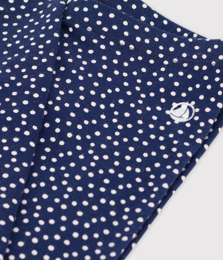 Girls' Elastane Jersey Leggings blue/white