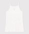 Girls' Serge Block ribbed nightie ECUME white
