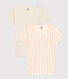 Children's Short-Sleeved Floral Cotton T-shirts - 2-Pack