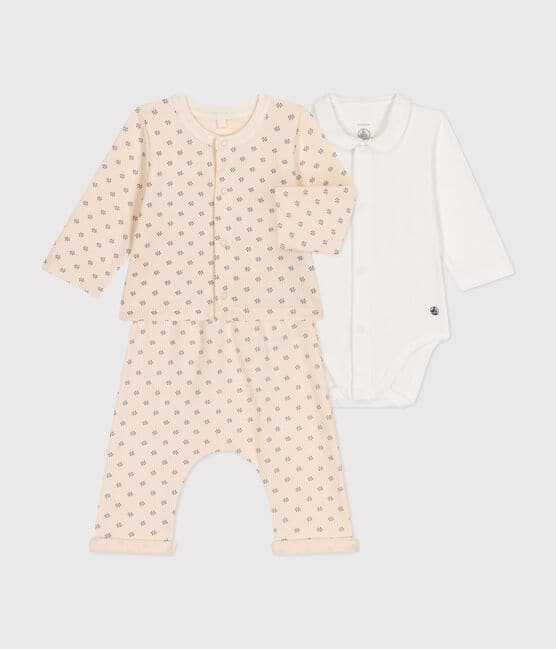 Babies' Lightweight Fleece Outfit - 3-Piece Set AVALANCHE blue/BEACH