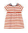 Robe bébé fille en jersey lourd rayé LAIT white/PEPS red