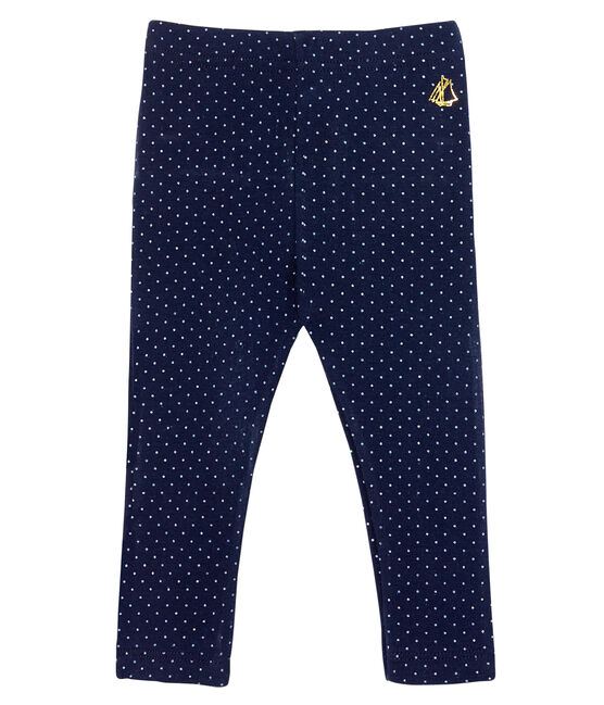 Baby Girls' Printed Ruffled Leggings SMOKING blue/MARSHMALLOW CN white