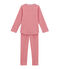 Little girl's pyjamas IMPATIENCE pink/MARSHMALLOW white