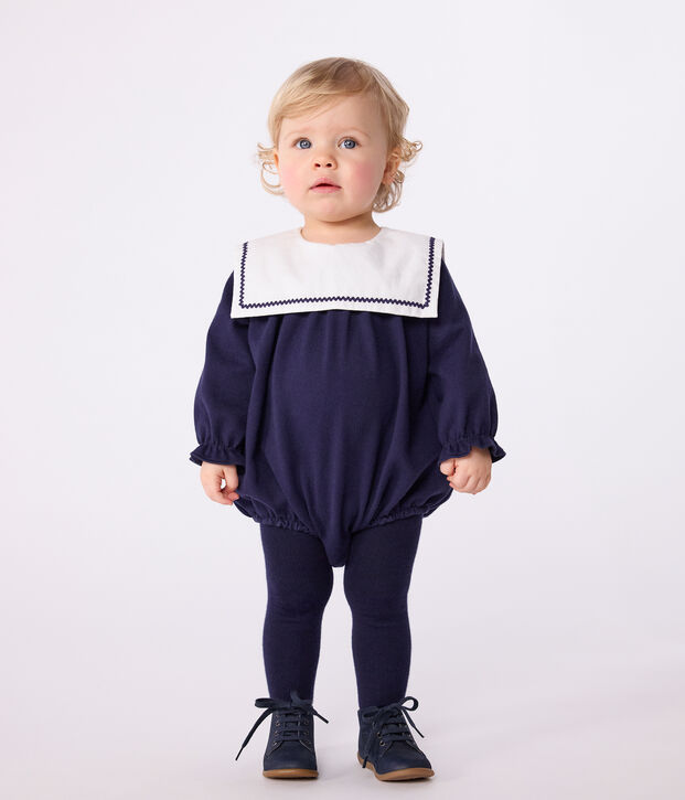 Babies' sailor-style cotton playsuit SOIR