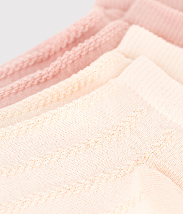 Children's Cotton Jersey Plain Socks - 2-Pack multicolor