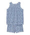 Girl's shortie pyjamas in print jersey ECUME white/MULTICO white