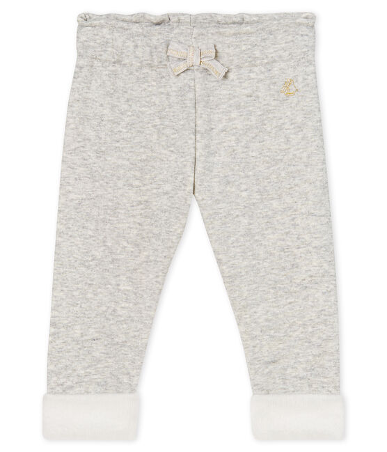 Baby Girls' Velour Knit Trousers BELUGA CHINE CN grey