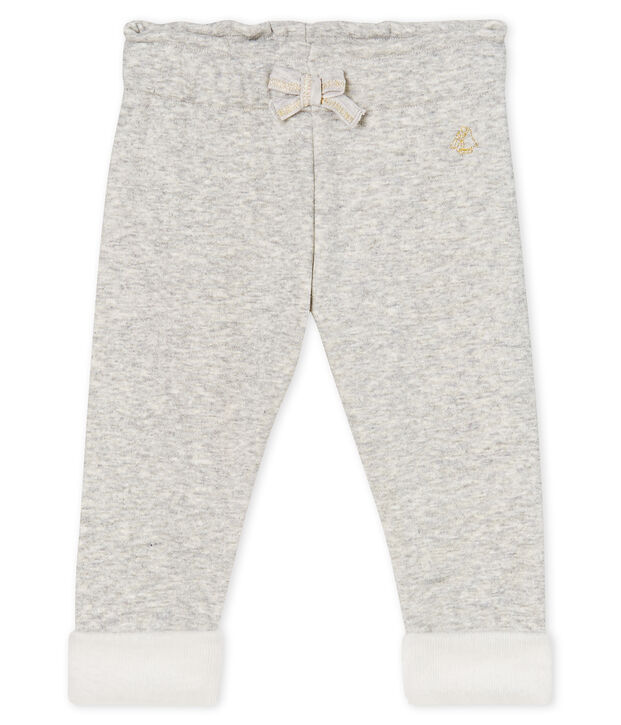 Baby Girls' Velour Knit Trousers grey