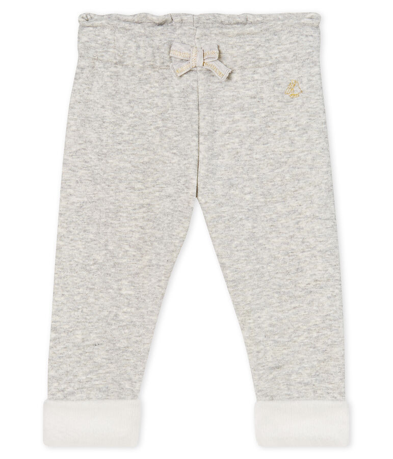 Baby Girls' Velour Knit Trousers grey
